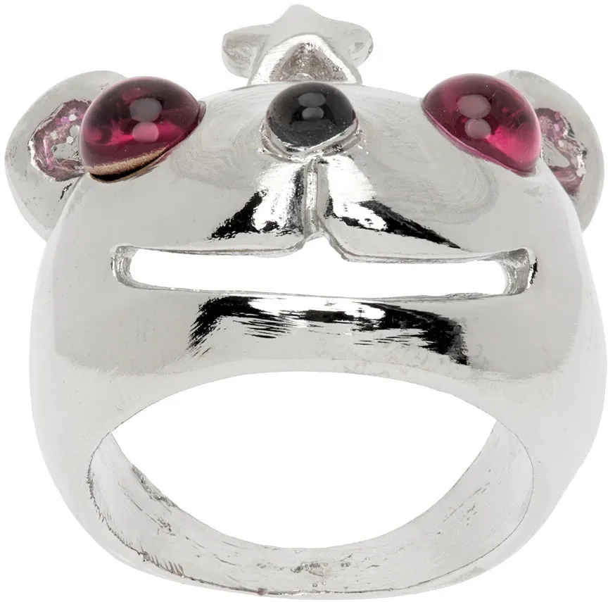 SILVER PINK PRINCESS BEAR RING sold by Collina Strada product image thumbnail 5