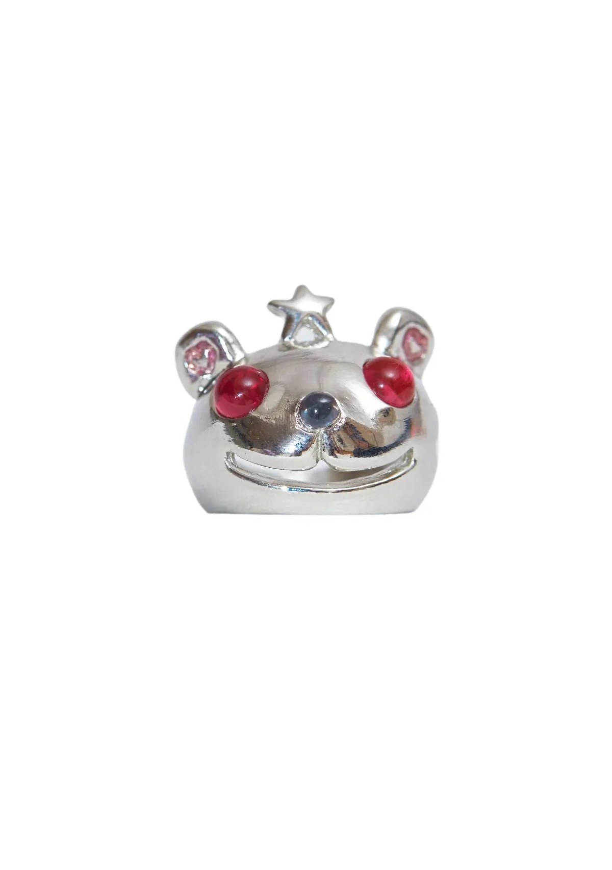 SILVER PINK PRINCESS BEAR RING sold by Collina Strada