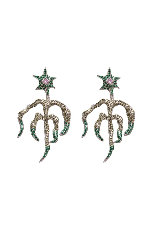 EMERALD STARBURST EARRING made by Collina Strada