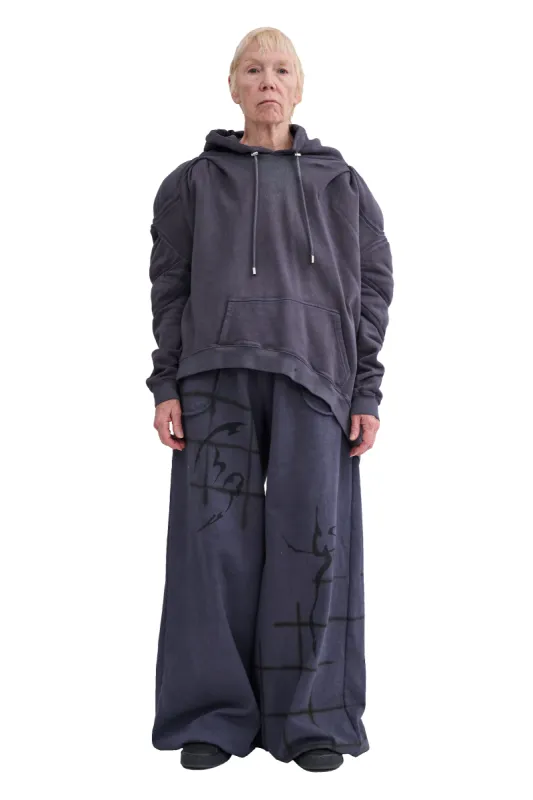 CHARCOAL CS GYM MUSCLE WAVE HOODIE sold by Collina Strada