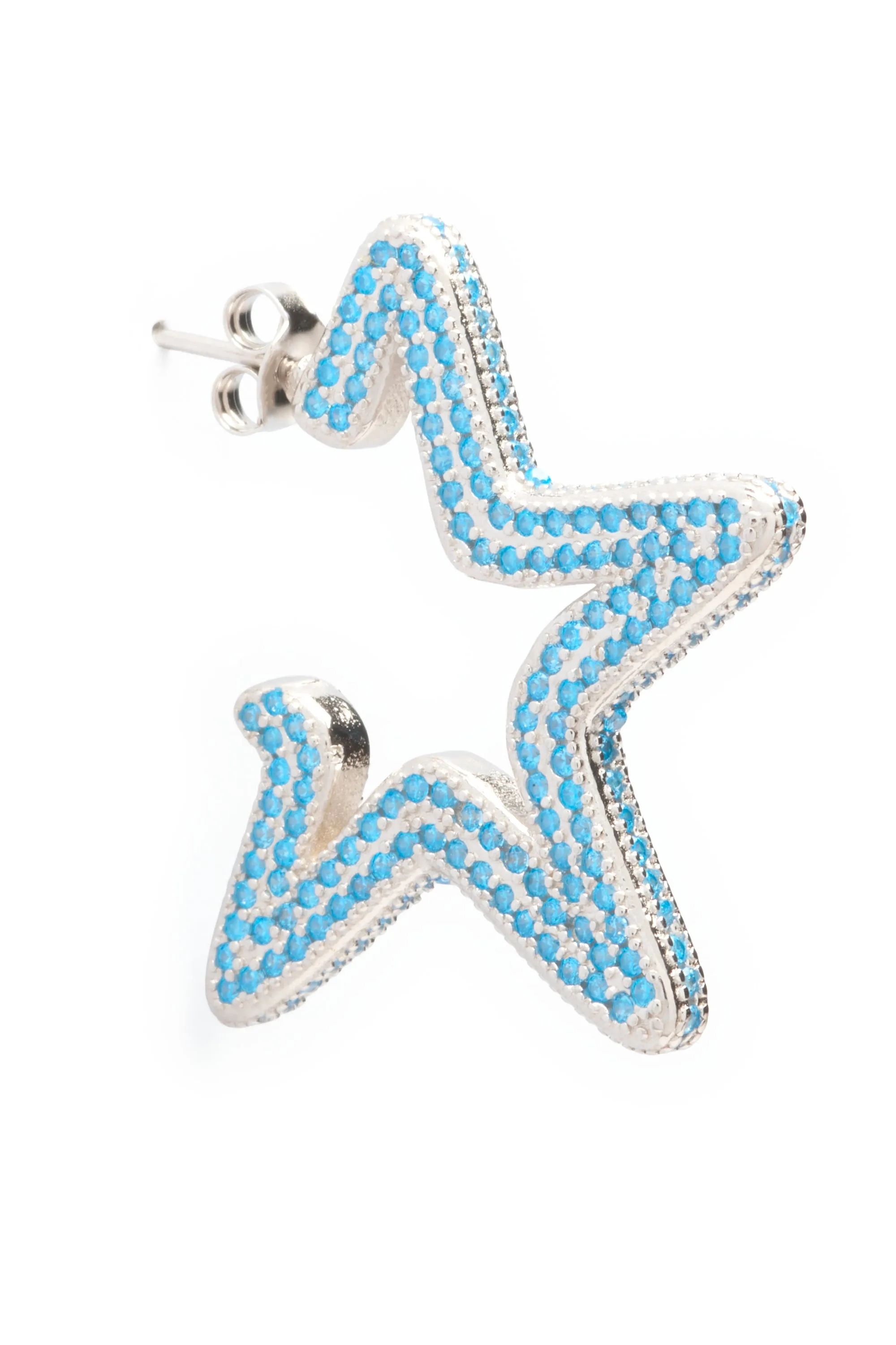 SOFT BLUE SUPER STAR HOOPS sold by Collina Strada product image thumbnail 2