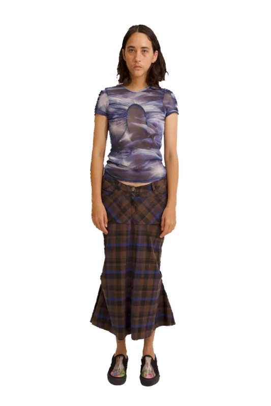 BROWN PLAID RAWR SKIRT made by Collina Strada