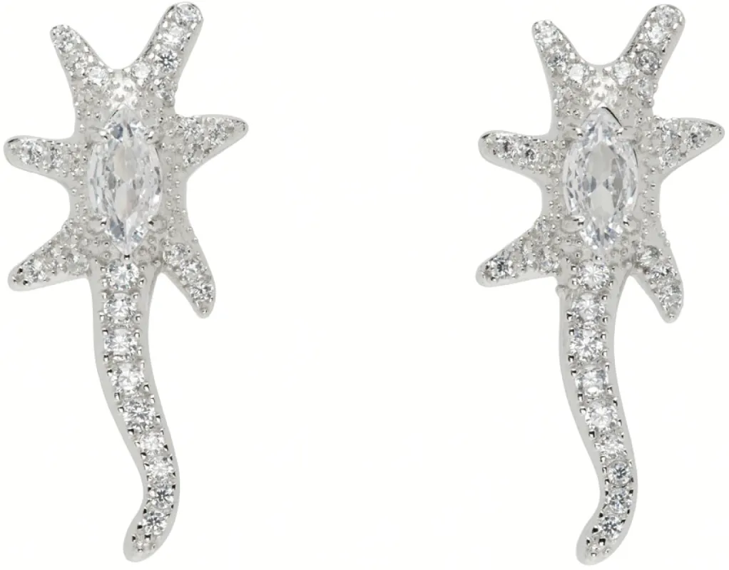 CRYSTAL CLEAR STAR TRAIL EARRINGS sold by Collina Strada