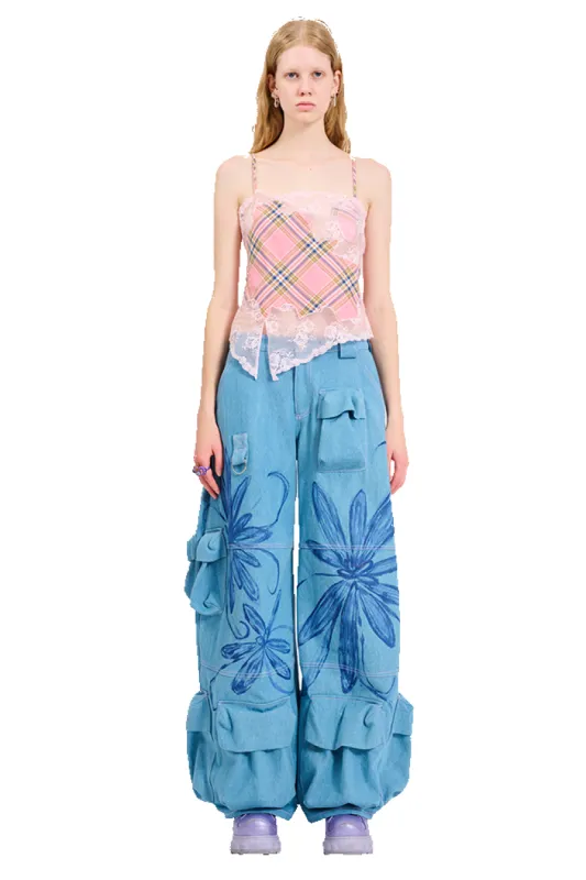 PINK PLAID HISS TOP sold by Collina Strada