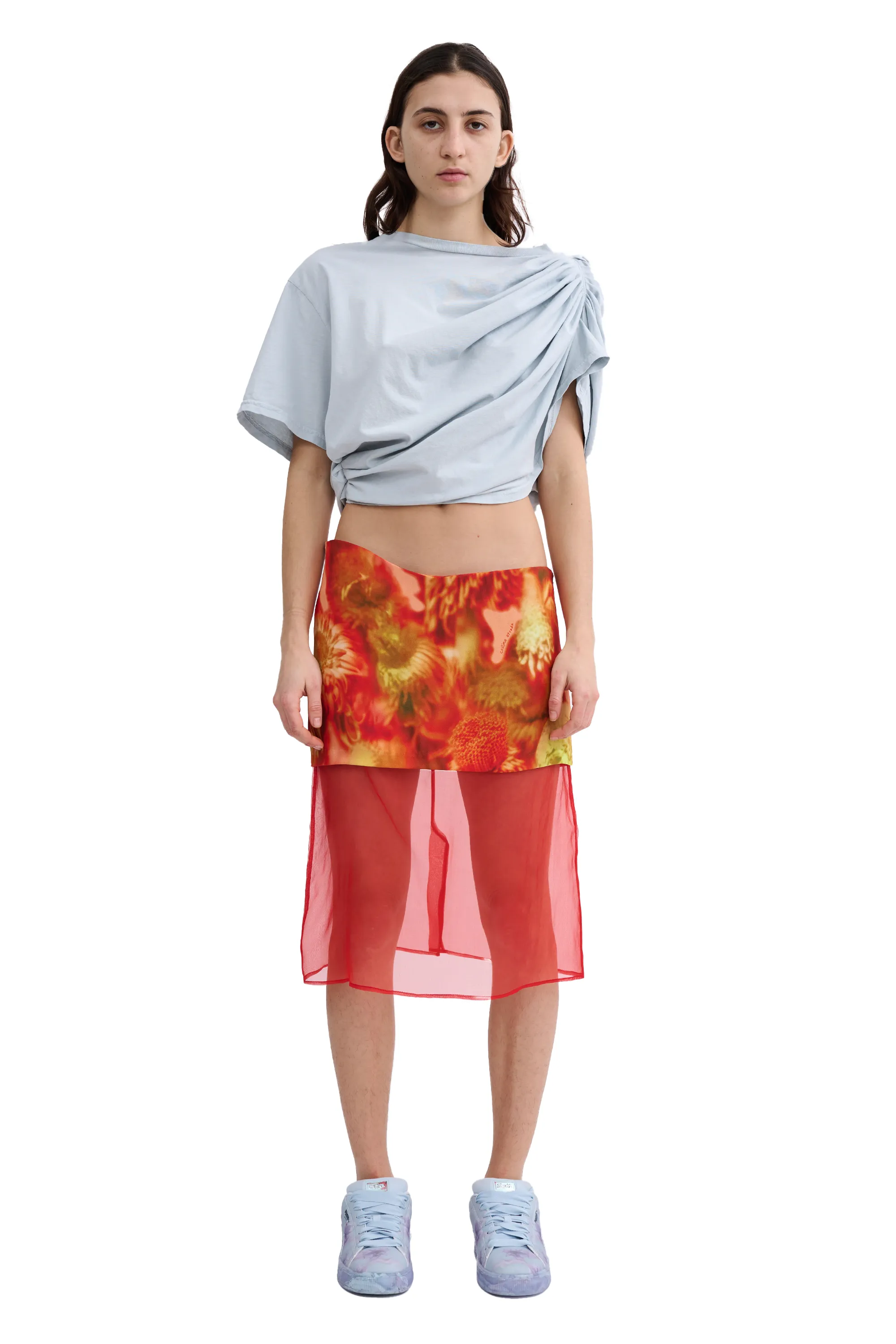 MUMS THE WORD WAVE MIDI SKIRT sold by Collina Strada