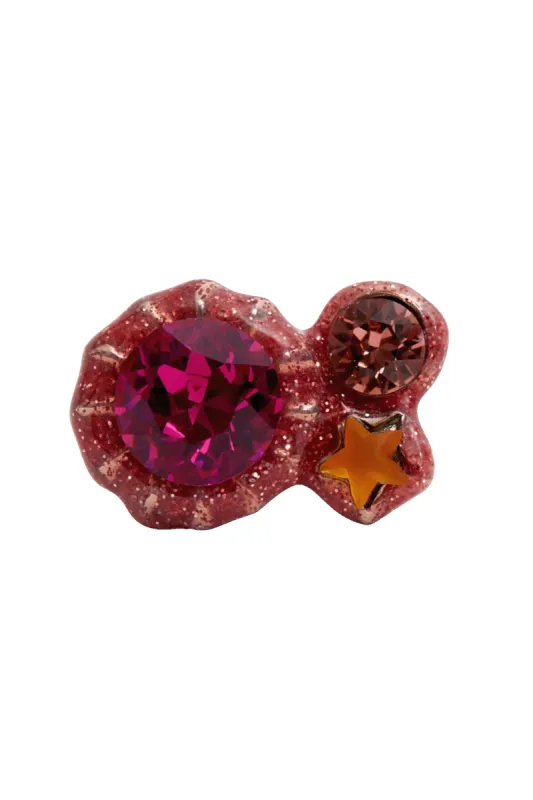 PINK GLITTER CANDY GEM RING sold by Collina Strada