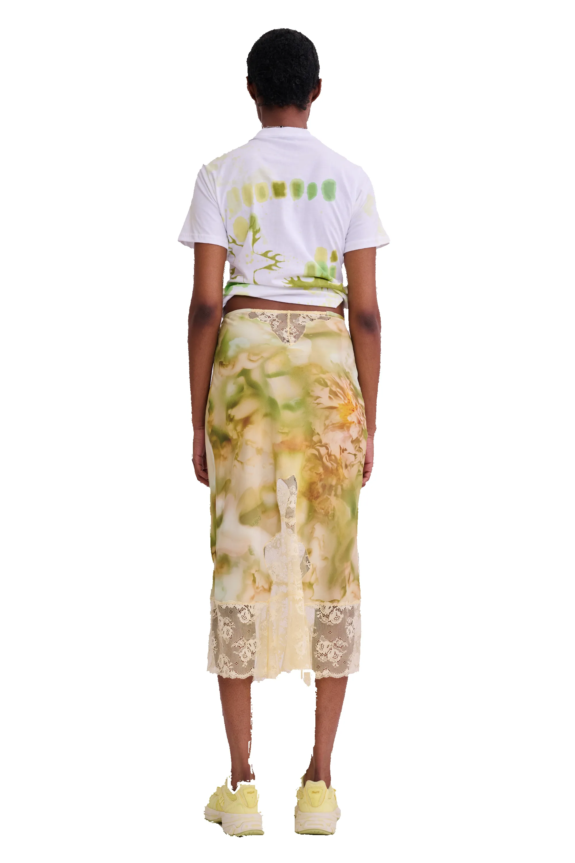 SAGE MOLTEN FLORAL HISS SKIRT sold by Collina Strada product image thumbnail 5