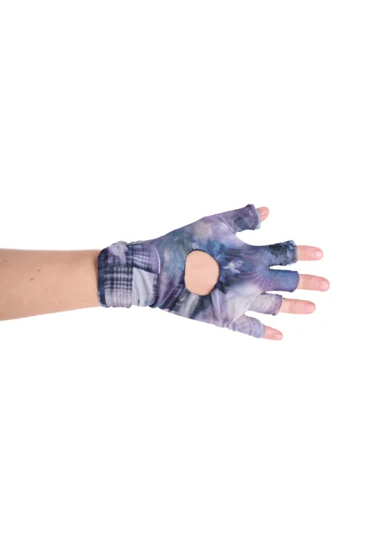 NAVY GARDEN BLUR MESH WEIGHT LIFTING GLOVE made by Collina Strada