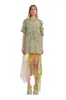 OLIVE STRIPE REMNANT STAR TEE sold by Collina Strada
