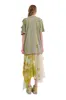 OLIVE STRIPE REMNANT STAR TEE sold by Collina Strada