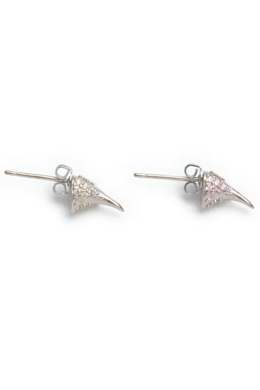 SOFT PINK CLEAR RHINESTONE HORN STUDS sold by Collina Strada