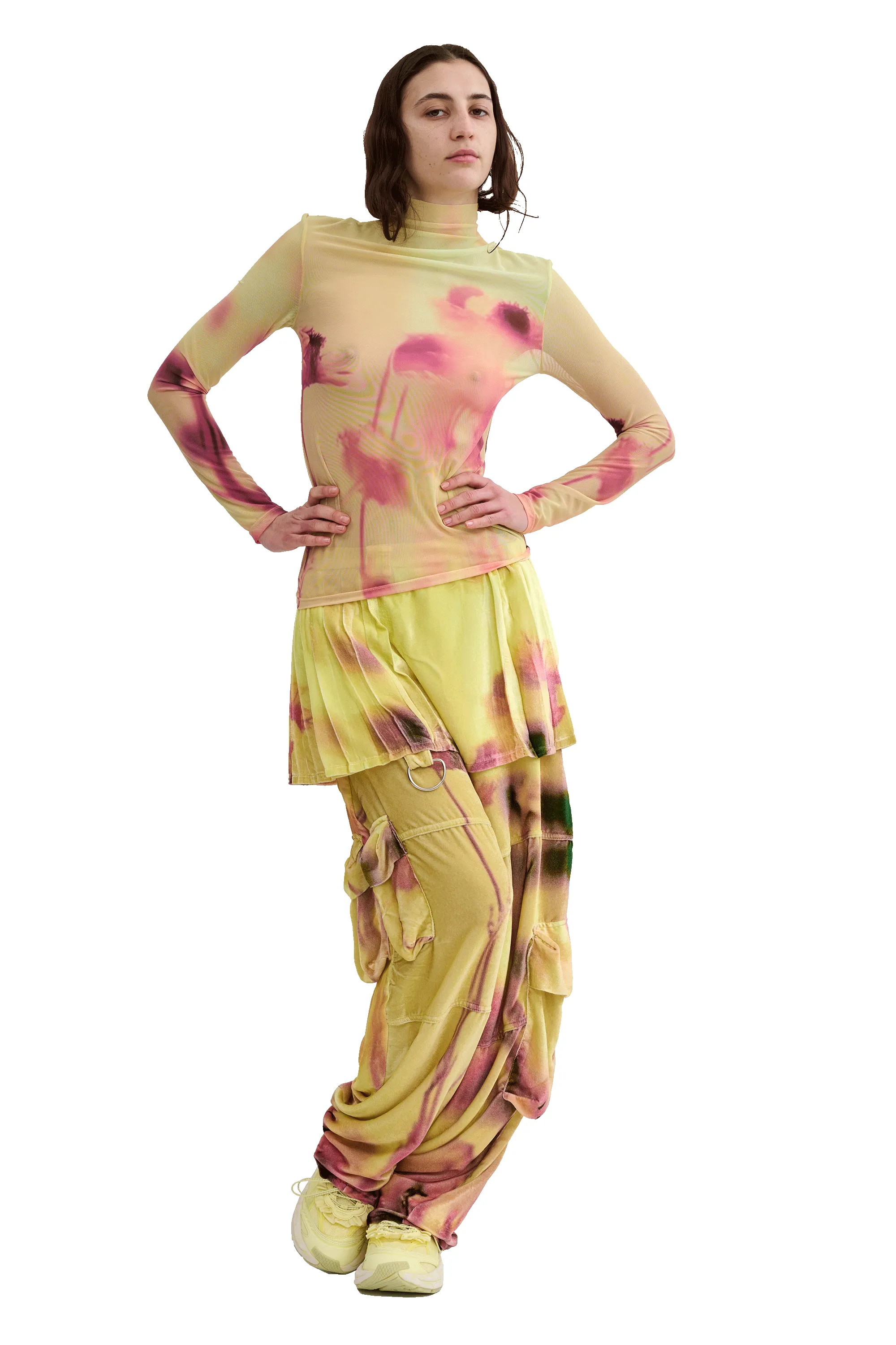 YELLOW MEADOW PLAID CARDIO NOVA TOP sold by Collina Strada product image thumbnail 2