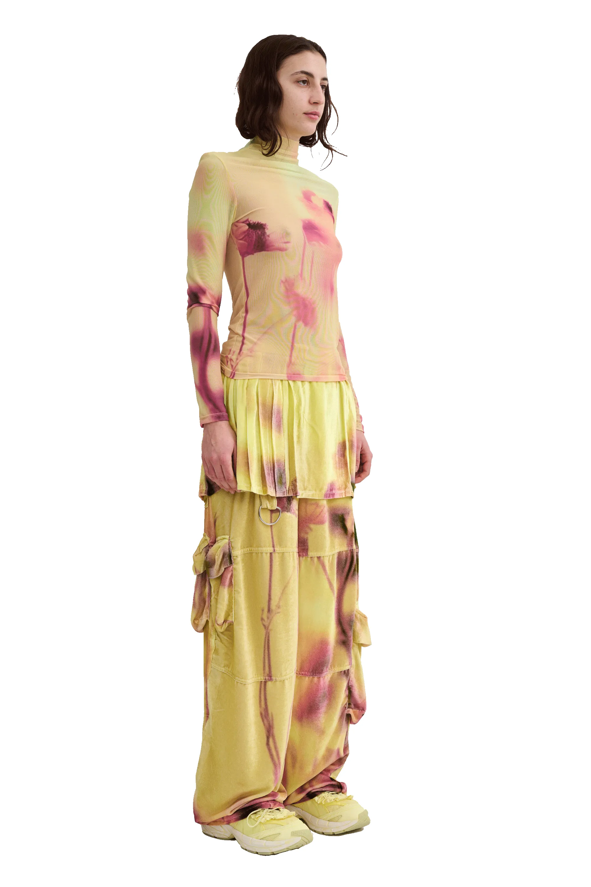 YELLOW MEADOW PLAID CARDIO NOVA TOP sold by Collina Strada product image thumbnail 3