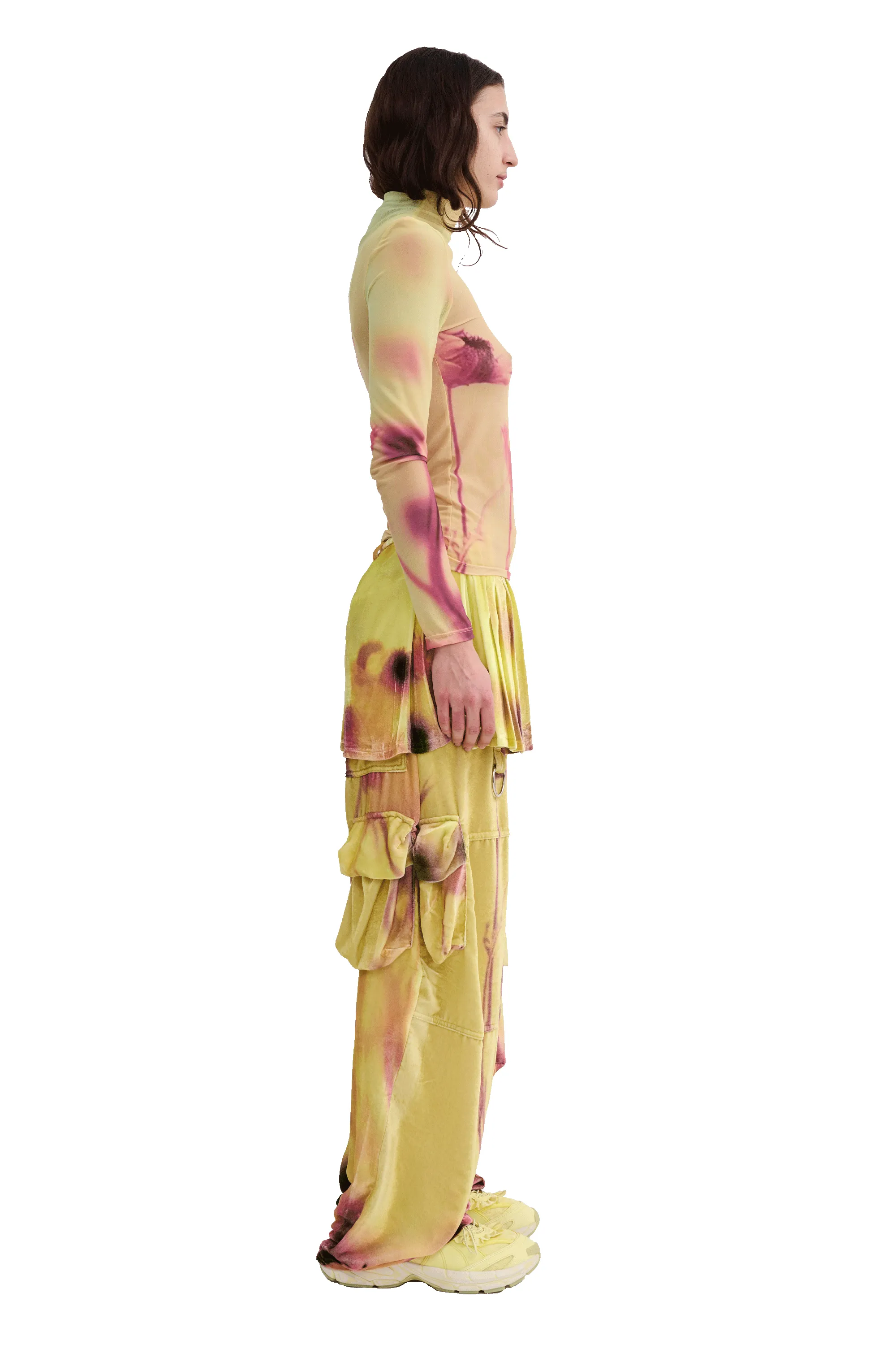 YELLOW MEADOW PLAID CARDIO NOVA TOP sold by Collina Strada product image thumbnail 4