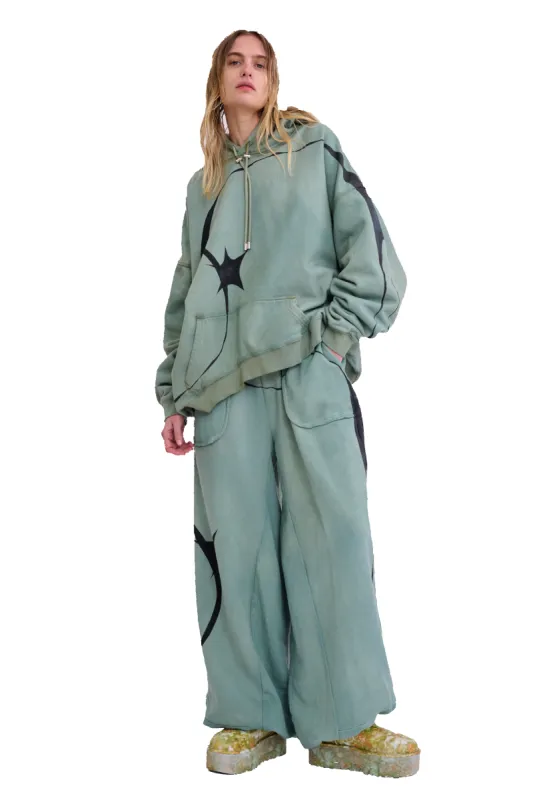 THUNDER BLUE STARDUST ROUND HEM HOODIE sold by Collina Strada