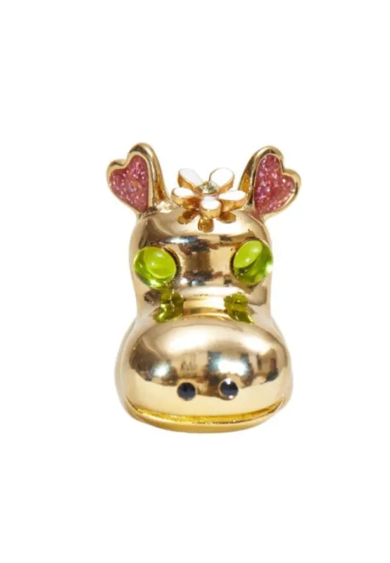 GOLD LIME HIPPO RING made by Collina Strada