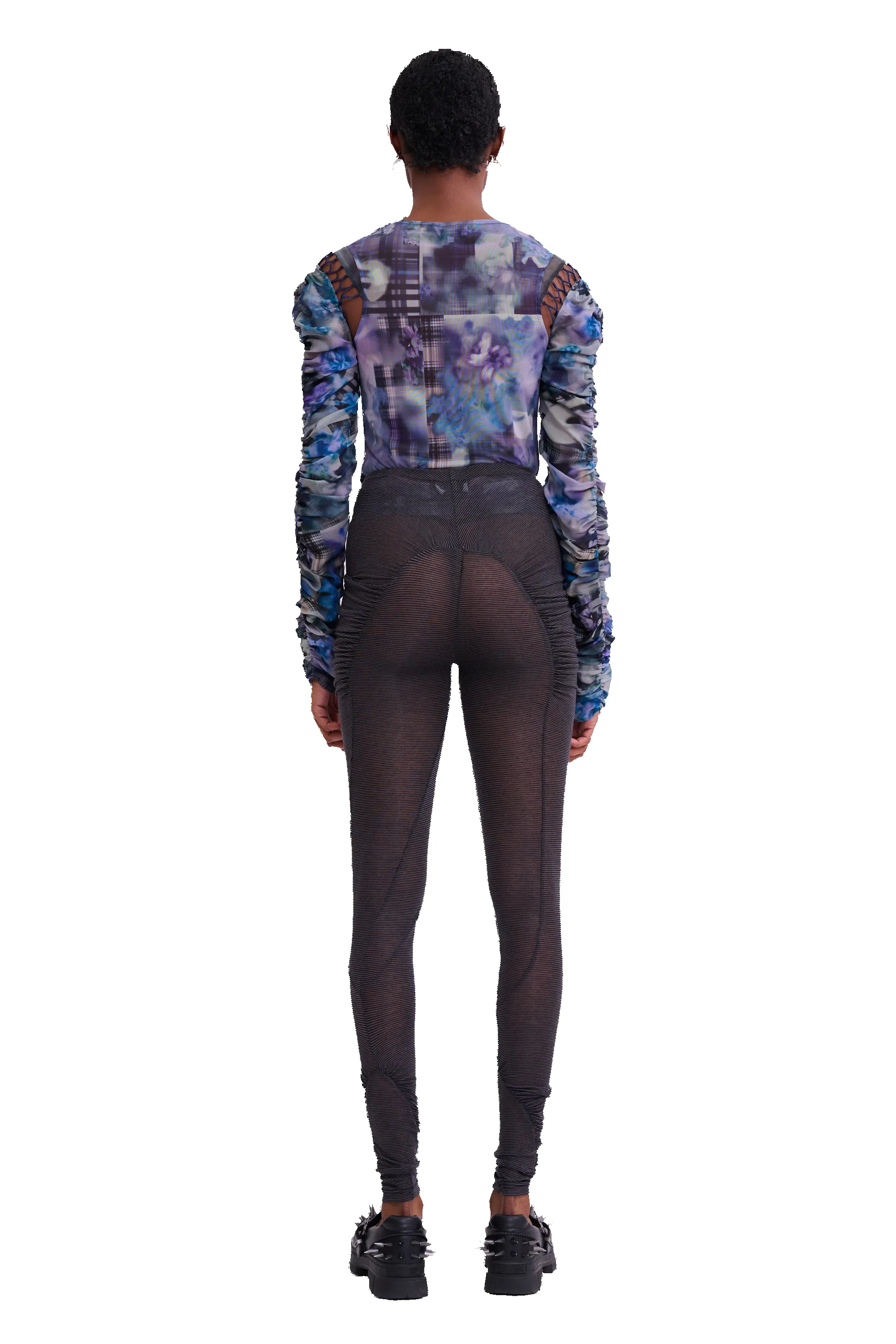 NAVY GARDEN BLUR CARDIO DELILAH TOP sold by Collina Strada product image thumbnail 5