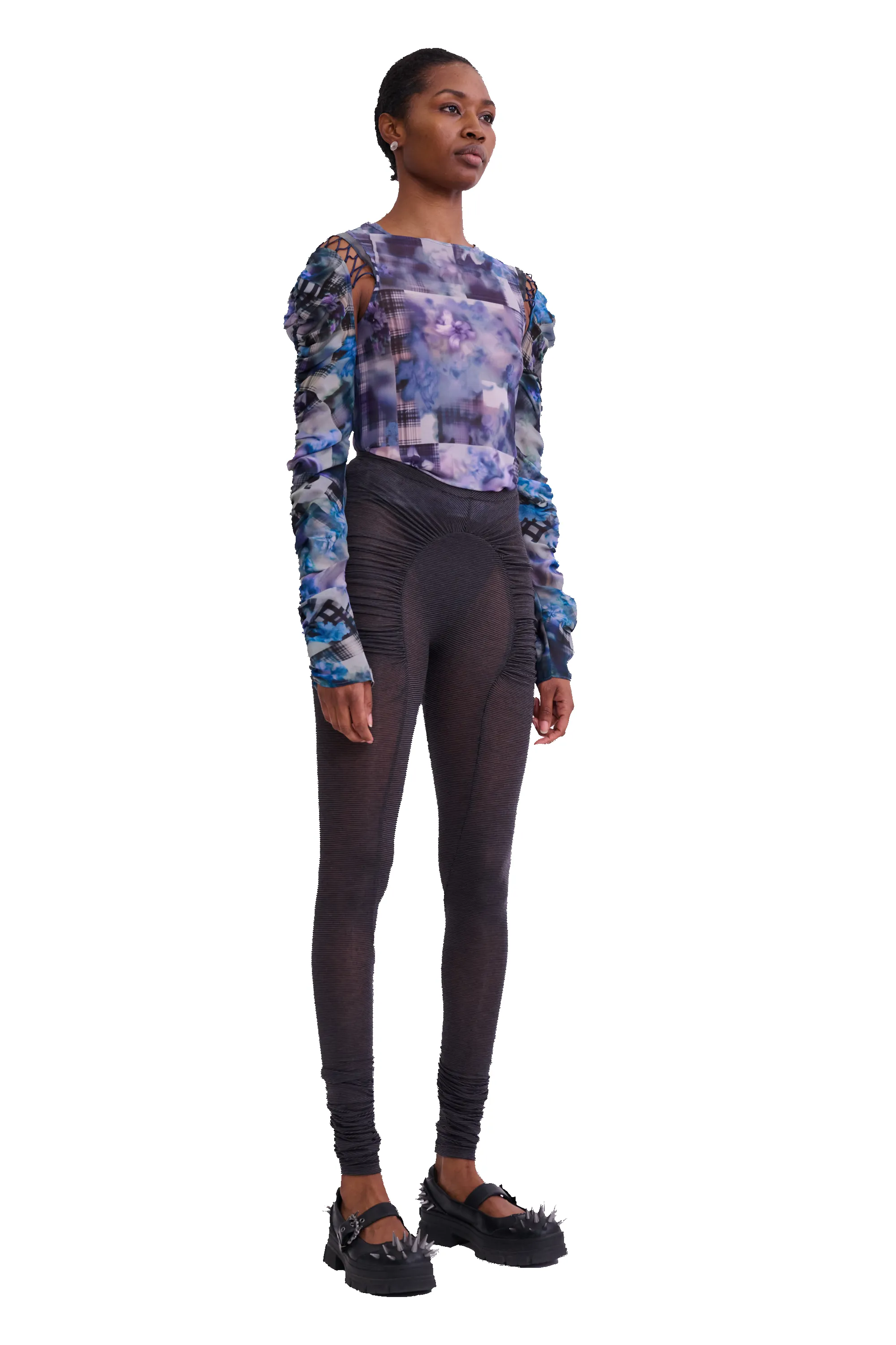 NAVY GARDEN BLUR CARDIO DELILAH TOP sold by Collina Strada product image thumbnail 3