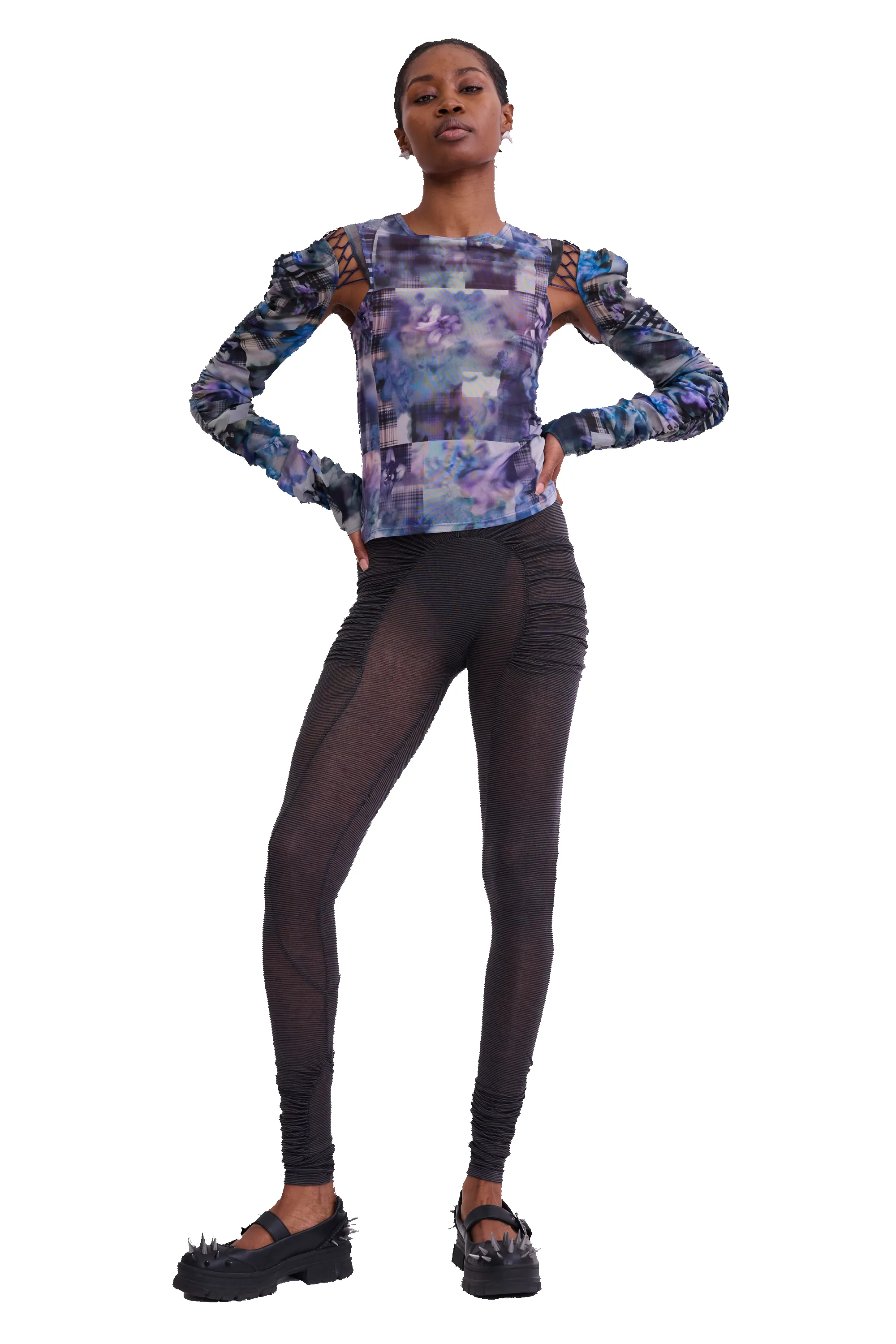 NAVY GARDEN BLUR CARDIO DELILAH TOP sold by Collina Strada product image thumbnail 2