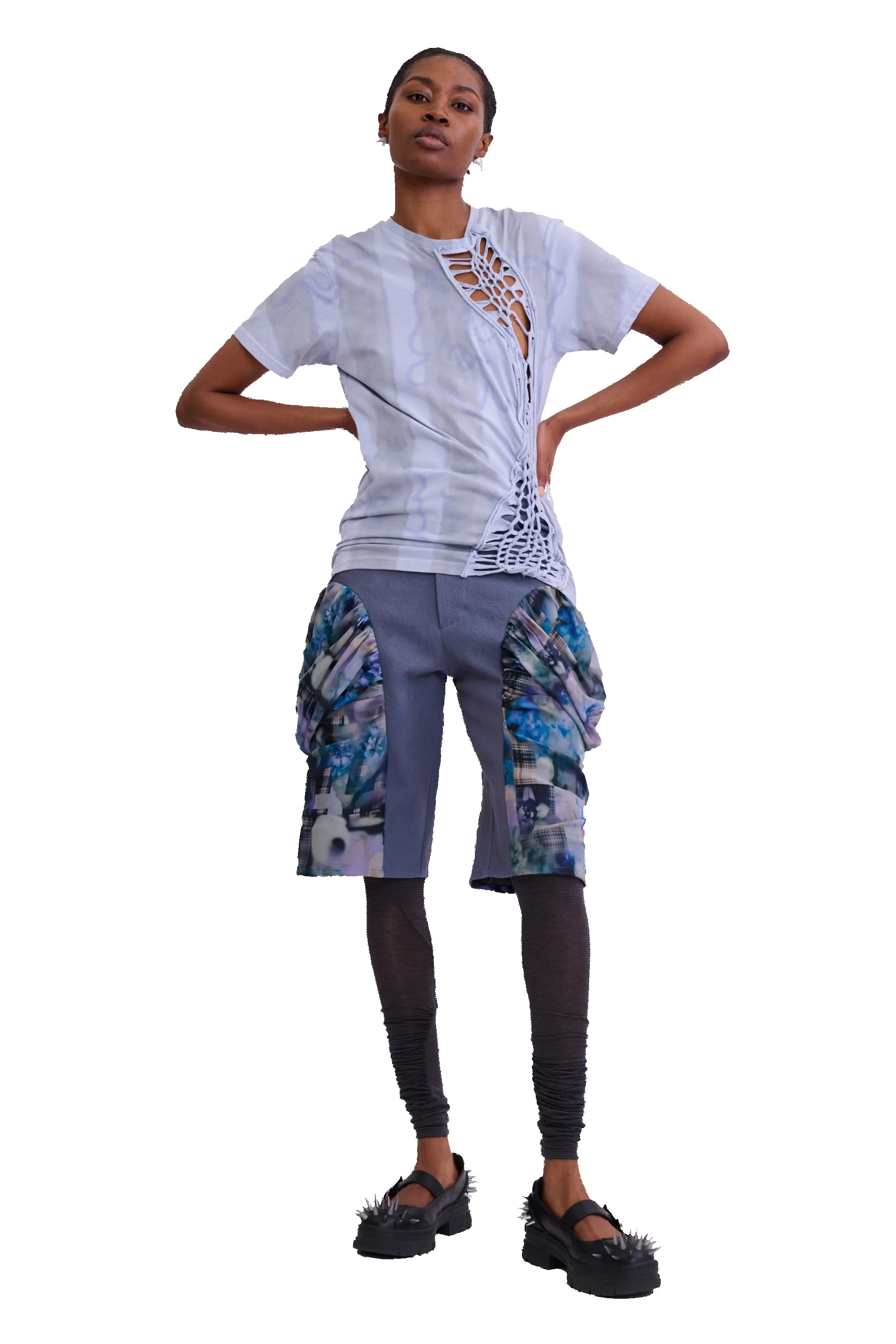 STORM BLUE FLOWER STRIPE TOSH TEE sold by Collina Strada product image thumbnail 2