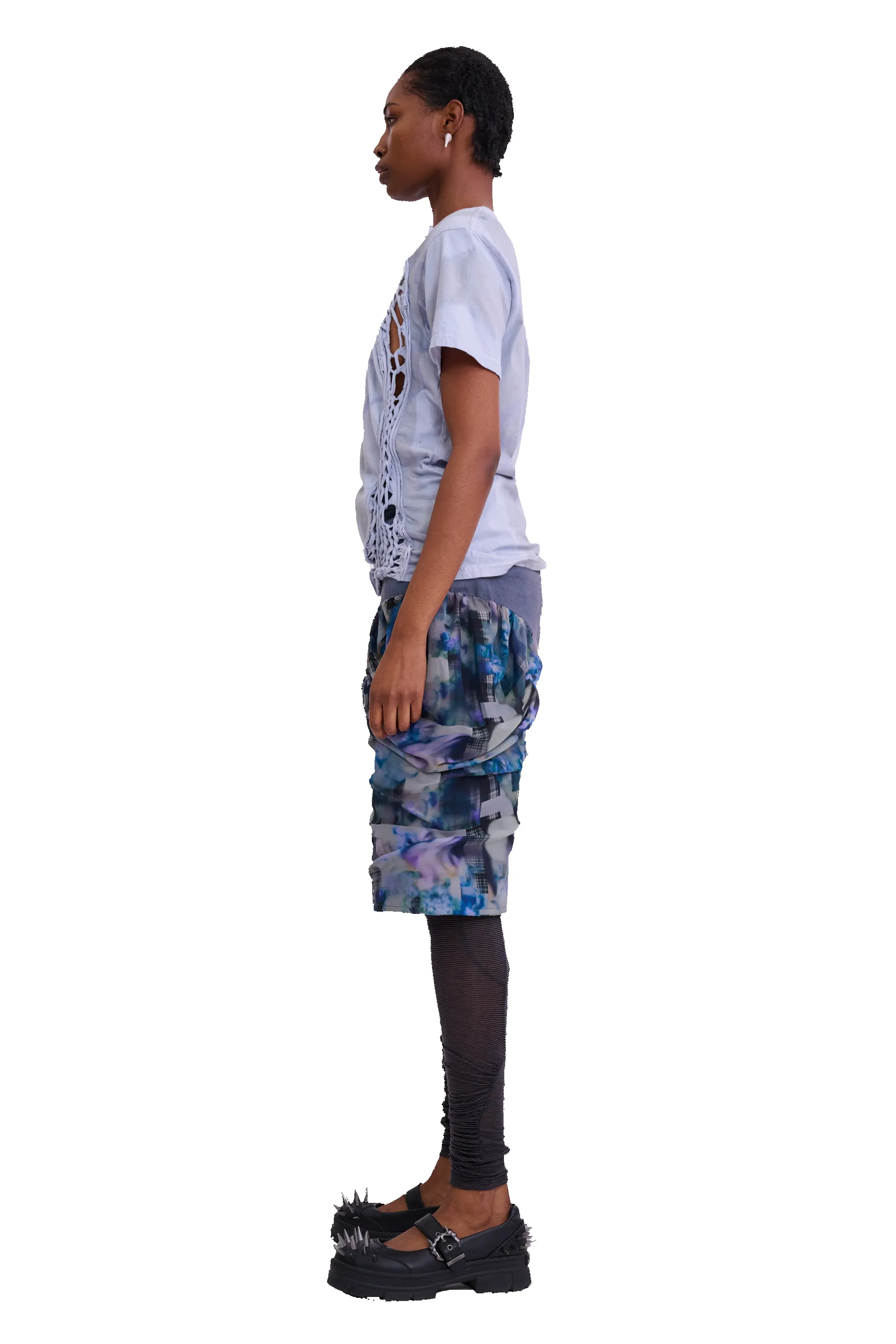 STORM BLUE FLOWER STRIPE TOSH TEE sold by Collina Strada product image thumbnail 5