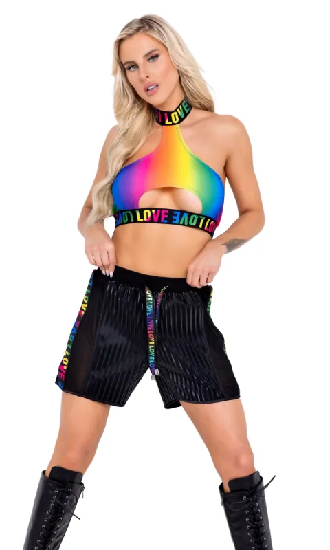Pride Rainbow Halter Neck Top sold by Shoe Freaks