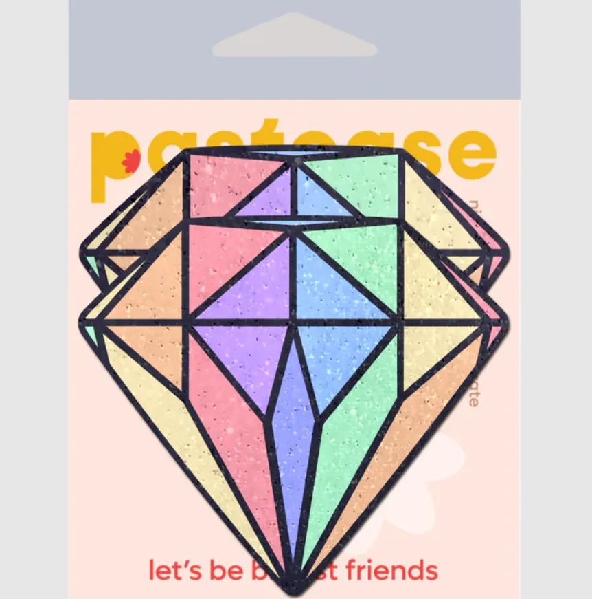 Gem: Pastel Rainbow Diamond Nipple Pasties sold by Shoe Freaks product image thumbnail 3