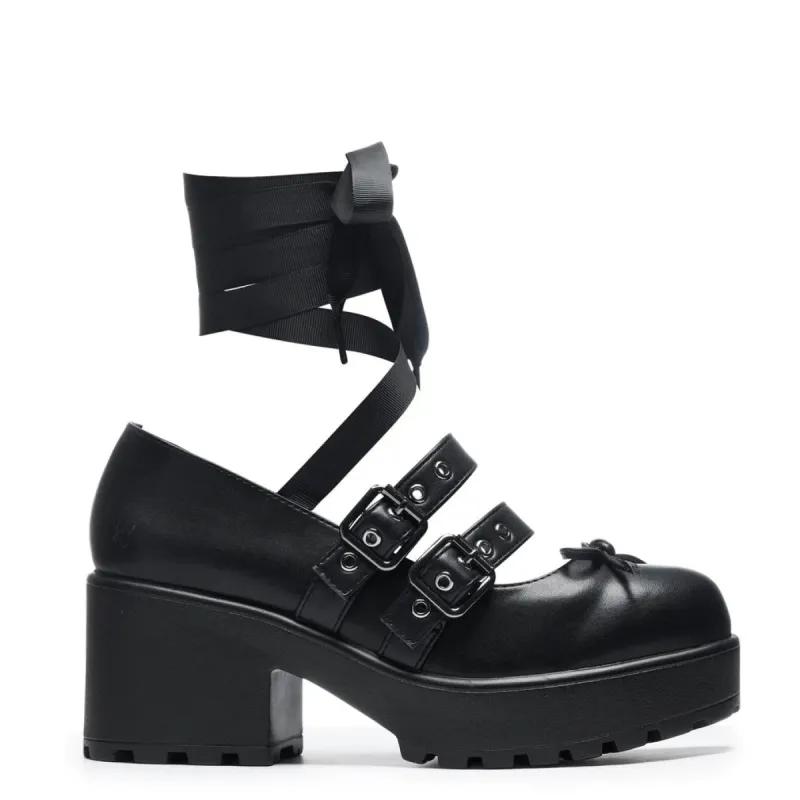 Miyako Lace Up Ballet Shoes - Black sold by Shoe Freaks