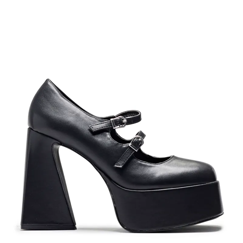 Zeba Black Platform Heels sold by Shoe Freaks