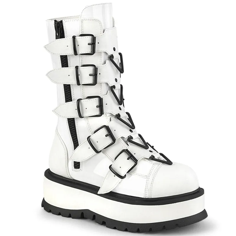 Demonia Slacker-160-White-Size 6-Clearance sold by Shoe Freaks