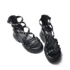 Dark Writings Strappy Chunky Sandals - Black sold by Shoe Freaks