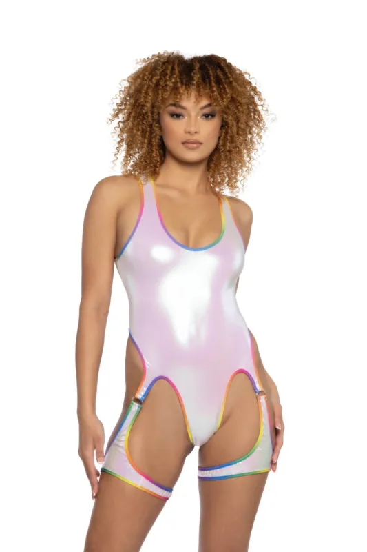 Unicorn & Rainbow Chaps Bodysuit sold by Shoe Freaks
