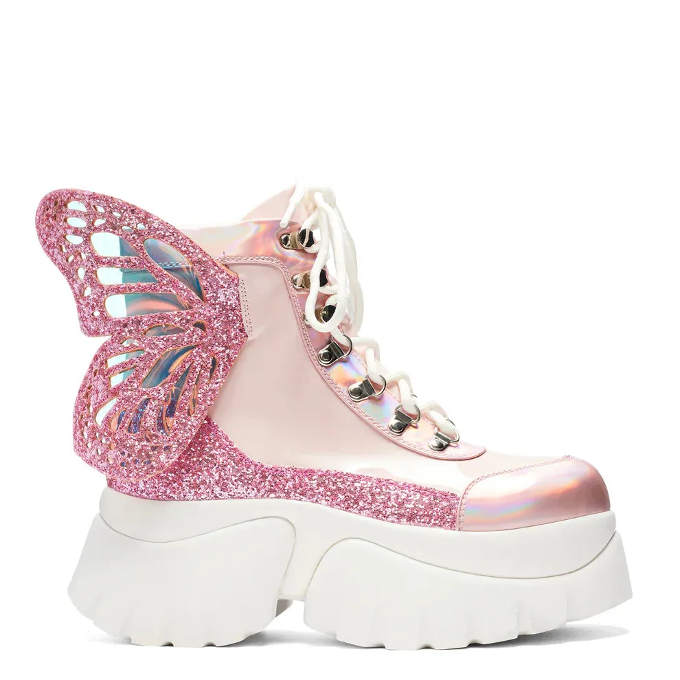 Wings of a Bubblegum Eyed Pixie Boots sold by Shoe Freaks