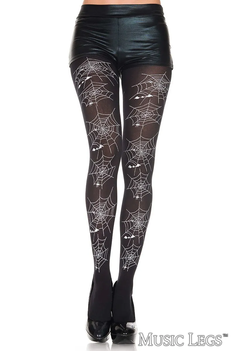 Spider Web Print Pantyhose sold by Shoe Freaks