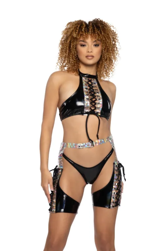 PVC & Prism Lace-Up Chaps sold by Shoe Freaks
