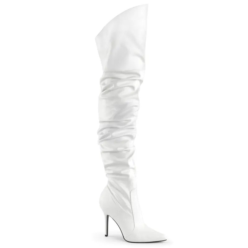 Pleaser Classique-3011-White-Size 5-Clearance sold by Shoe Freaks