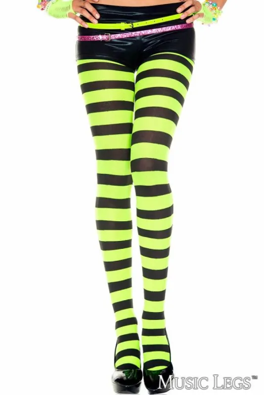 Opaque Striped Pantyhose sold by Shoe Freaks