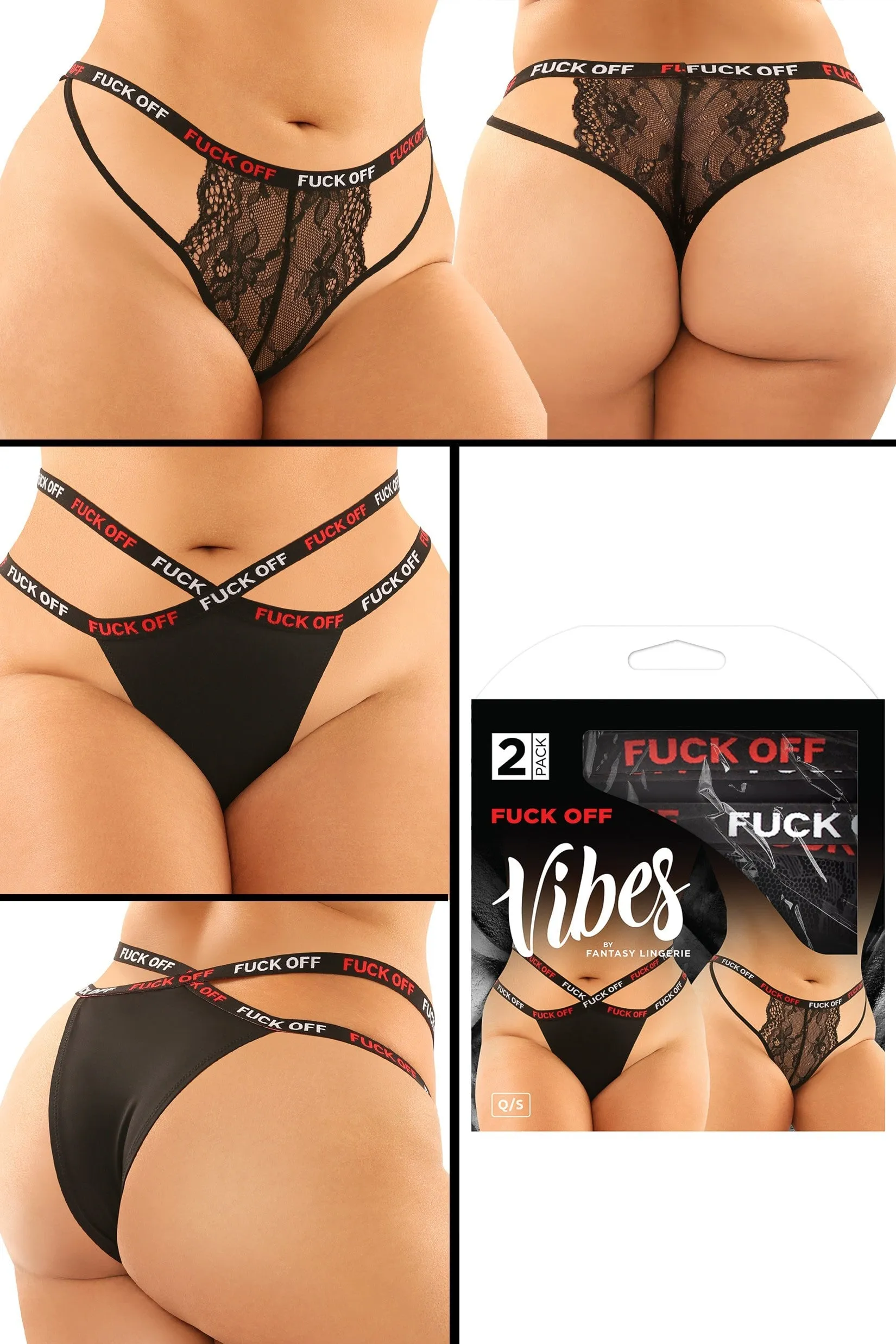"Fuck Off" Buddy Panty Pack sold by Shoe Freaks product image thumbnail 4