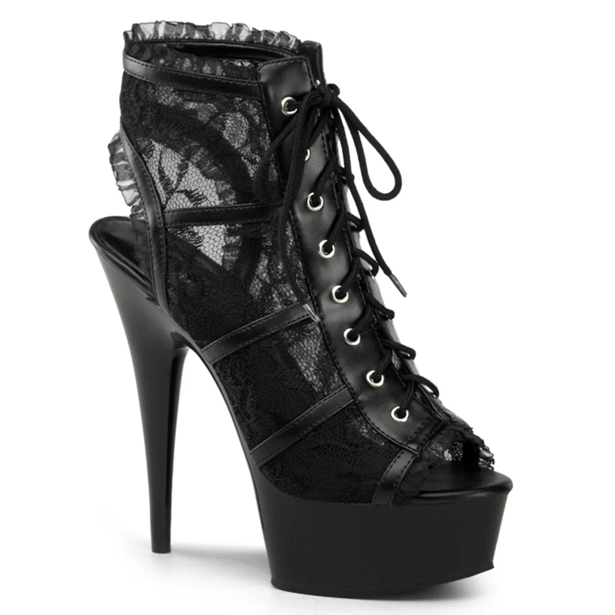 Pleaser Delight-696LC-Black-Size 13-Clearance sold by Shoe Freaks