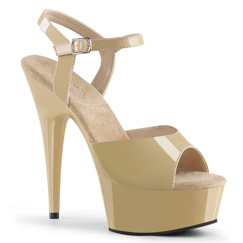 Pleaser Delight-609-Cream-Size 8-Clearance sold by Shoe Freaks