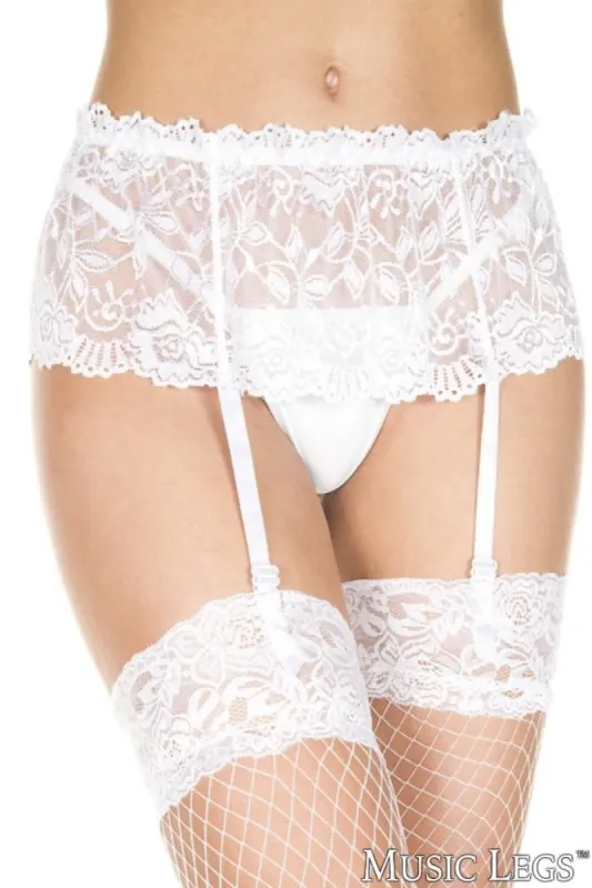 Floral Lace Garterbelt sold by Shoe Freaks