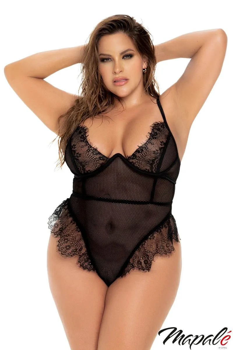 Fringe Lace Net Teddy sold by Shoe Freaks product image thumbnail 4