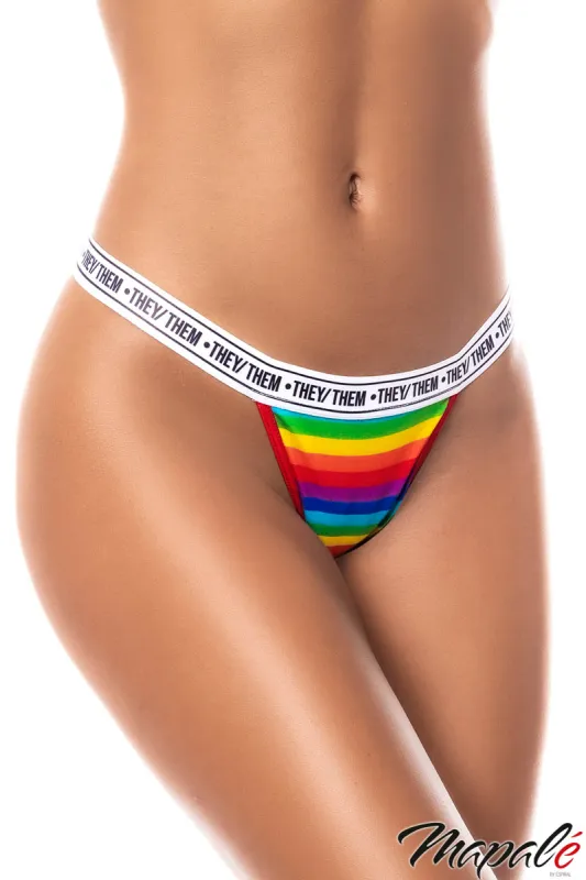 Rainbow Thong (They/Them) sold by Shoe Freaks
