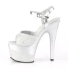 Pleaser Adore-709-2G-Silver-Size 6-Clearance sold by Shoe Freaks