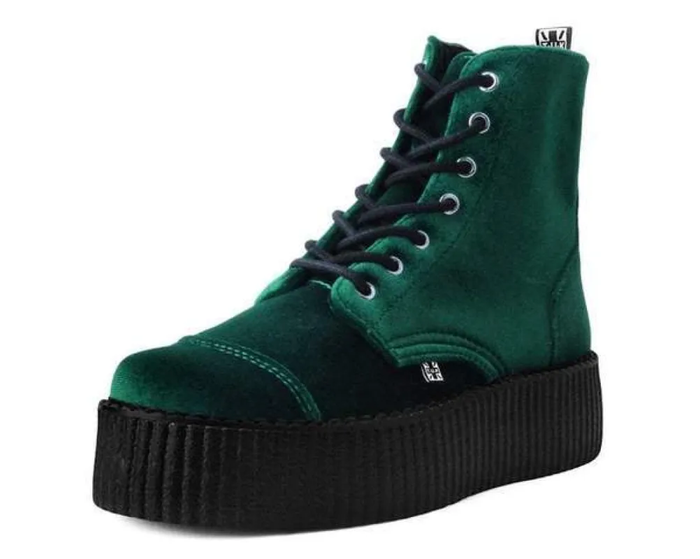 TUK V9759L Green Velvet 7-Eye Viva Mondo Boot sold by Shoe Freaks