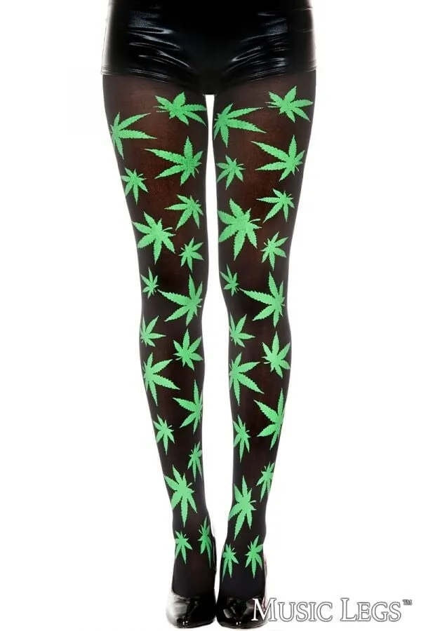 Leaf Pantyhose sold by Shoe Freaks