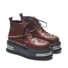 The Silence Platform Grunge Boots - Brown sold by Shoe Freaks