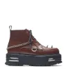 The Silence Platform Grunge Boots - Brown sold by Shoe Freaks