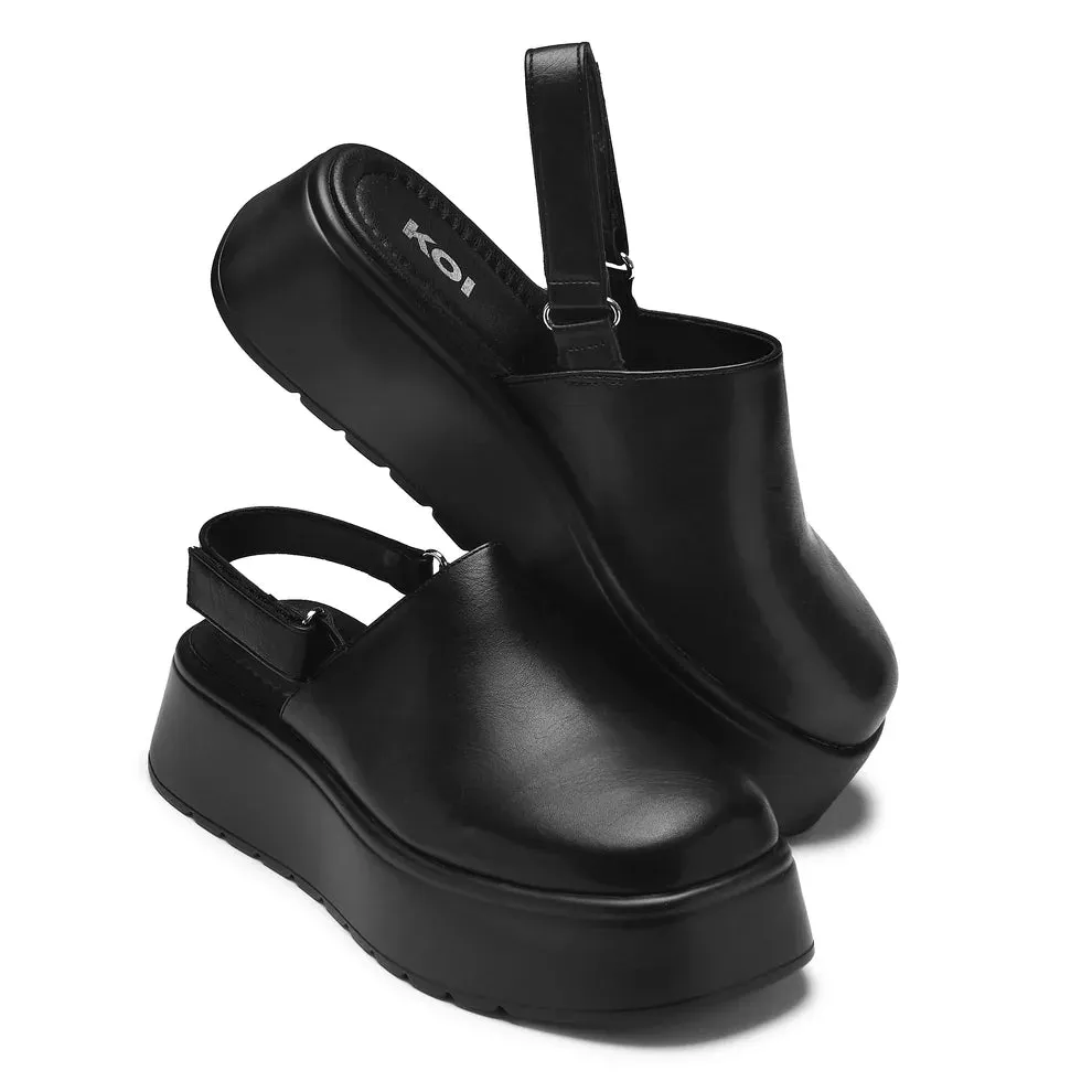 Treva Flatform Slingback Sandals - Black sold by Shoe Freaks product image thumbnail 5