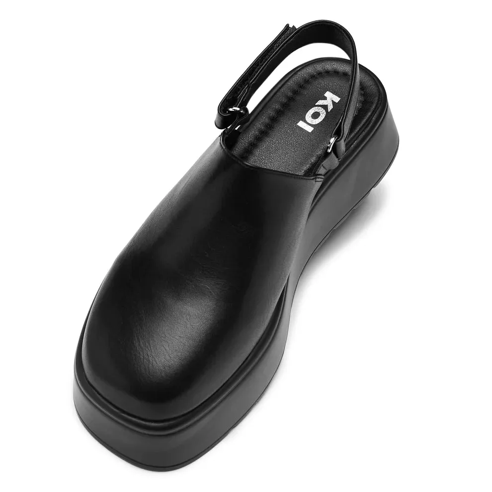 Treva Flatform Slingback Sandals - Black sold by Shoe Freaks product image thumbnail 3